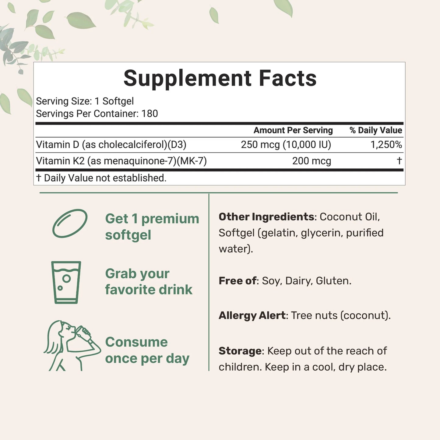 HELTY High Potency Vitamin D3 & K2